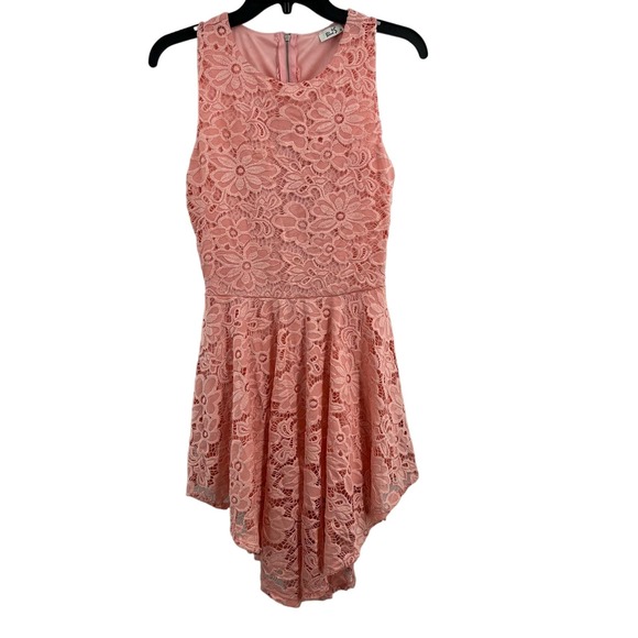 Blue S Pink Lace Sleeveless Cutout Back Dress Size Medium - Picture 1 of 6